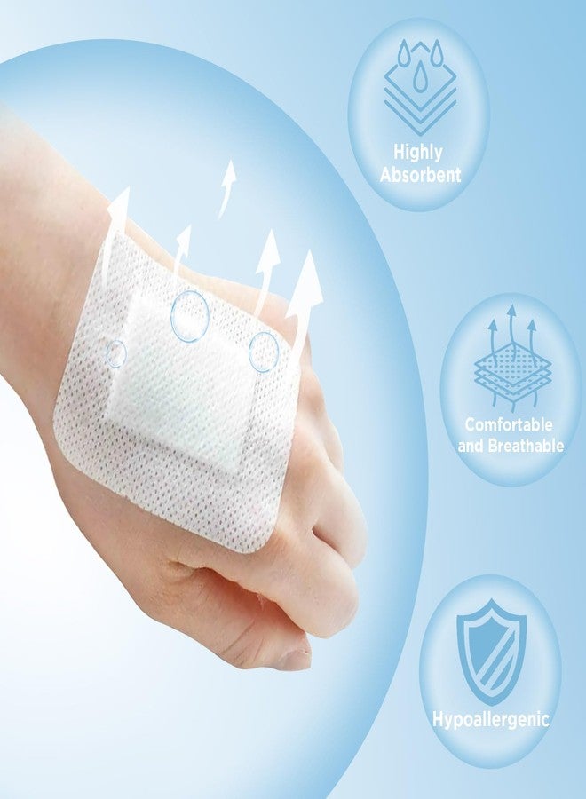 اوك تيب ضمادات شاش معقمة بحواف من OK TAPE، مقاس 4 بوصات × 4 بوصات، 25 ضمادة شاش ملفوفة، ضمادات جروح معقمة غير منسوجة مع وسادة عالية الامتصاص، ضمادات ناعمة وجيدة التهوية للجروح، إسعافات أولية - Image 3